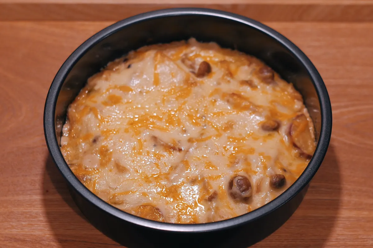 Recipe しめじと白菜と玉ねぎとさつまいものグラタン