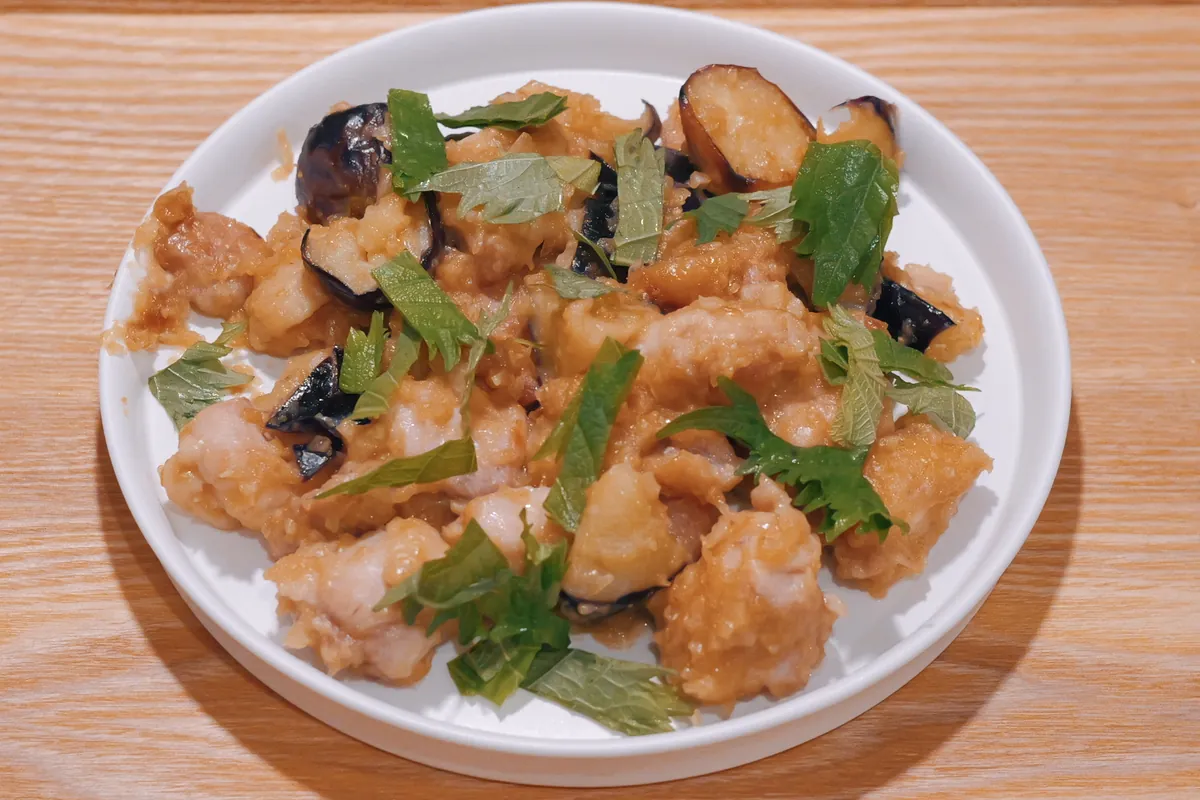 Recipe なすチキぽん酢